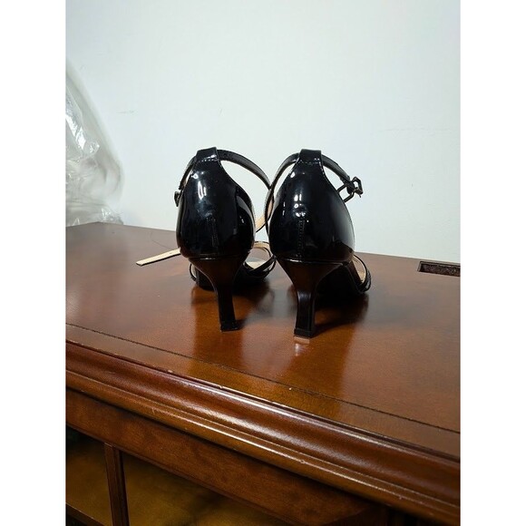 Marbella Florence Black Patent Ankle Strap Sandals Heels Flex Comfort 9M NEW - Picture 4 of 6